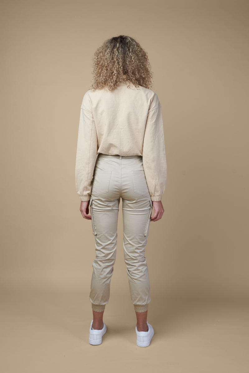 Sand Beige Cargo Trousers - [shop_nude_sa]